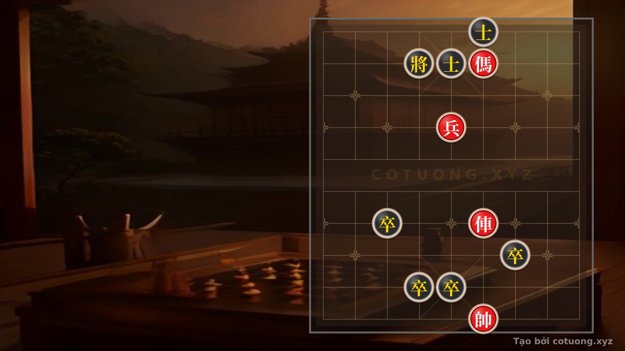 Thế cờ: Practical Tactics: Rook Horse Choke vs. 4 Pawns 2 Advisors - Mastering Xiangqi Strategies — Cờ Tướng Online