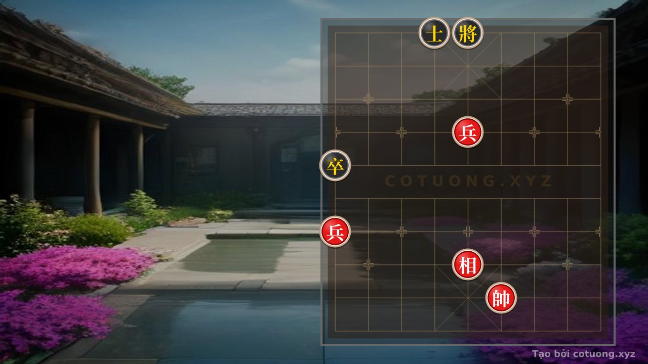 Thế cờ: Dangerous Position: Red General Steps into the Trap, Black Advisor Alone in the Storm of Battle — Cờ Tướng Online