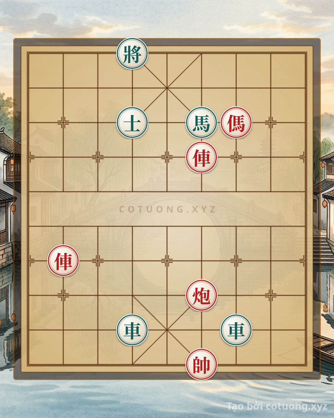 Thế cờ: The 'Empty Cannon' Strategy - Black's Defensive Tactics Using the Rook — Cờ Tướng Online