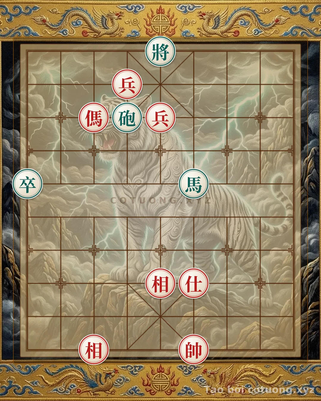 Thế cờ: Xiangqi Position: Black Cannon vs Red Horse at File 6 - Tactical Tips to Win — Cờ Tướng Online