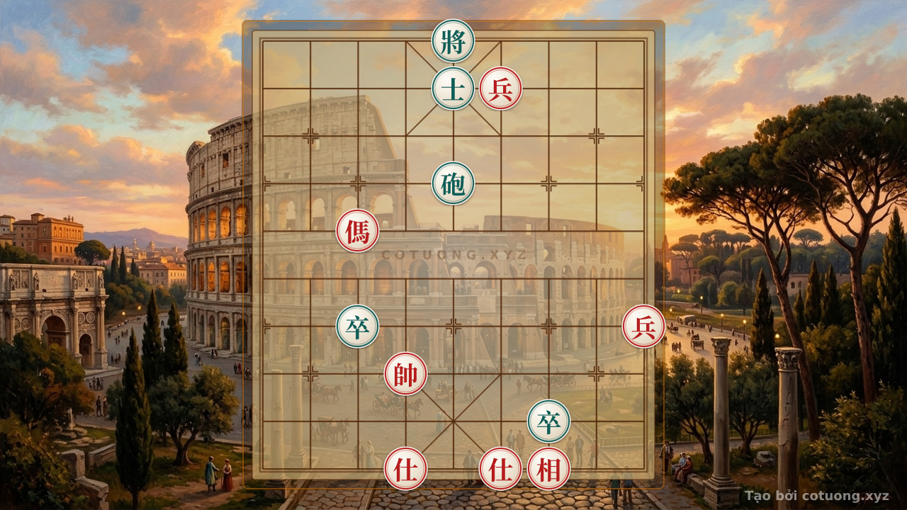 Thế cờ: Red King Defeats Black General: The Xiangqi 'Blood Sacrifice' Strategy — Cờ Tướng Online