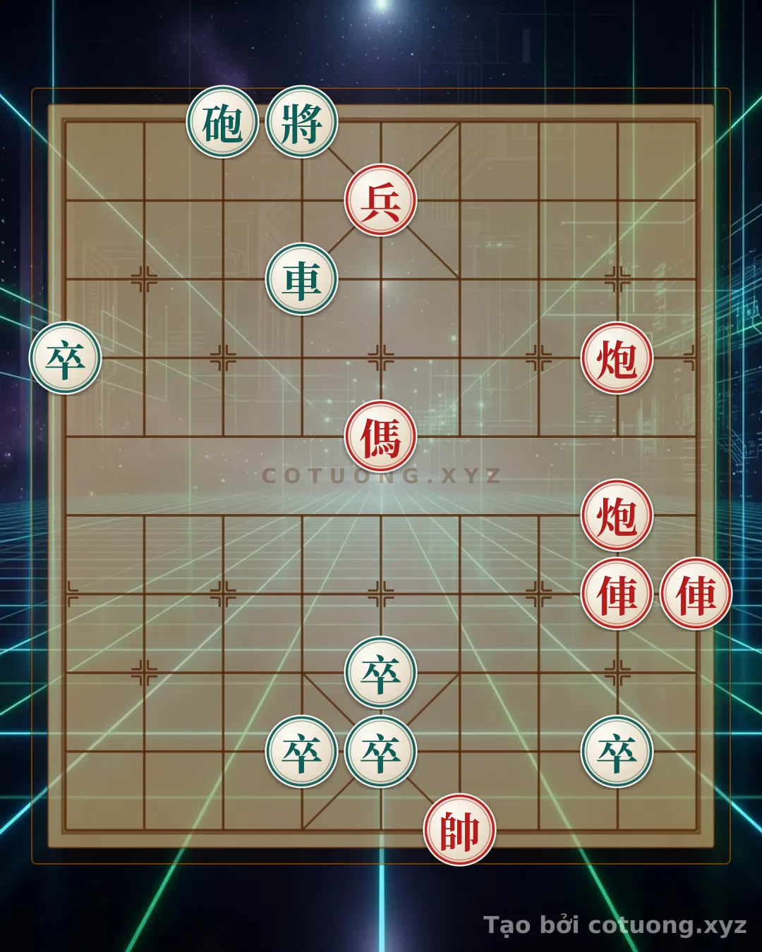 Thế cờ: Xiangqi Super Difficult: Red Wins in 5 Moves - Killer Strategy — Cờ Tướng Online