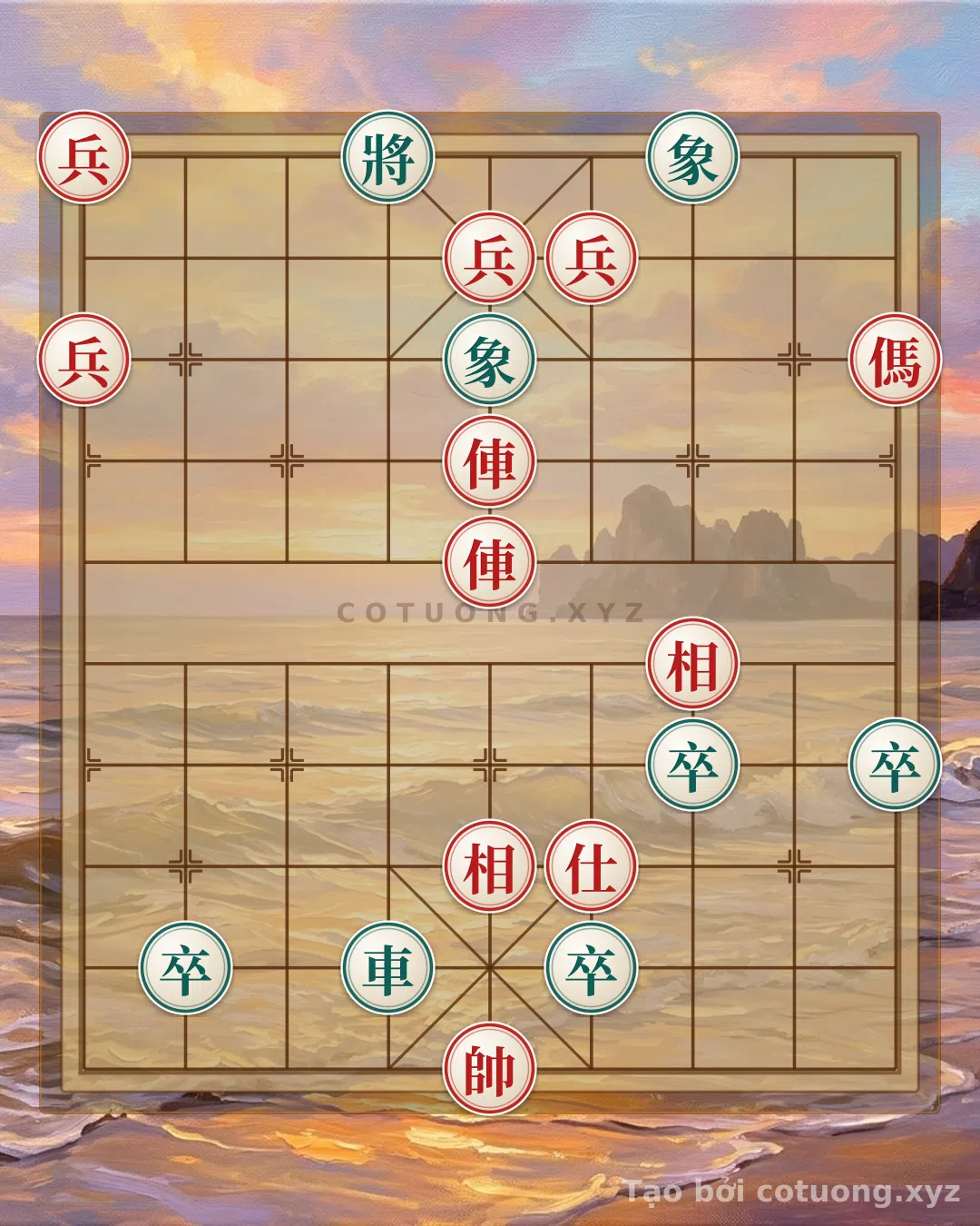 Thế cờ: Xiangqi Position: Red Rook on File 5, Rank 6 delivers a decisive thrust, Black Pawn on File 7, Rank 4 is trapped - Detailed Analysis — Cờ Tướng Online