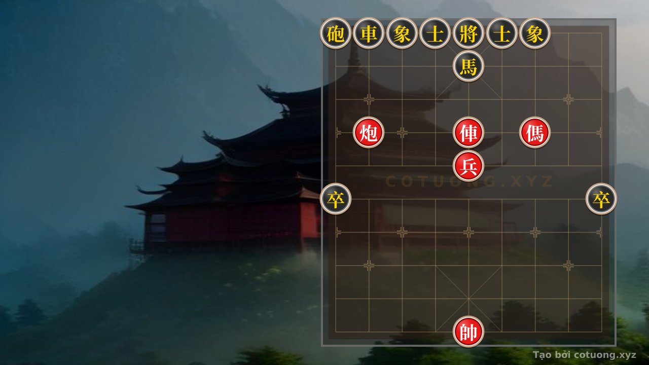Thế cờ: Red General's Strategy: The Deadly Tactics When the Black Cannon Exposes at 1-10 — Cờ Tướng Online