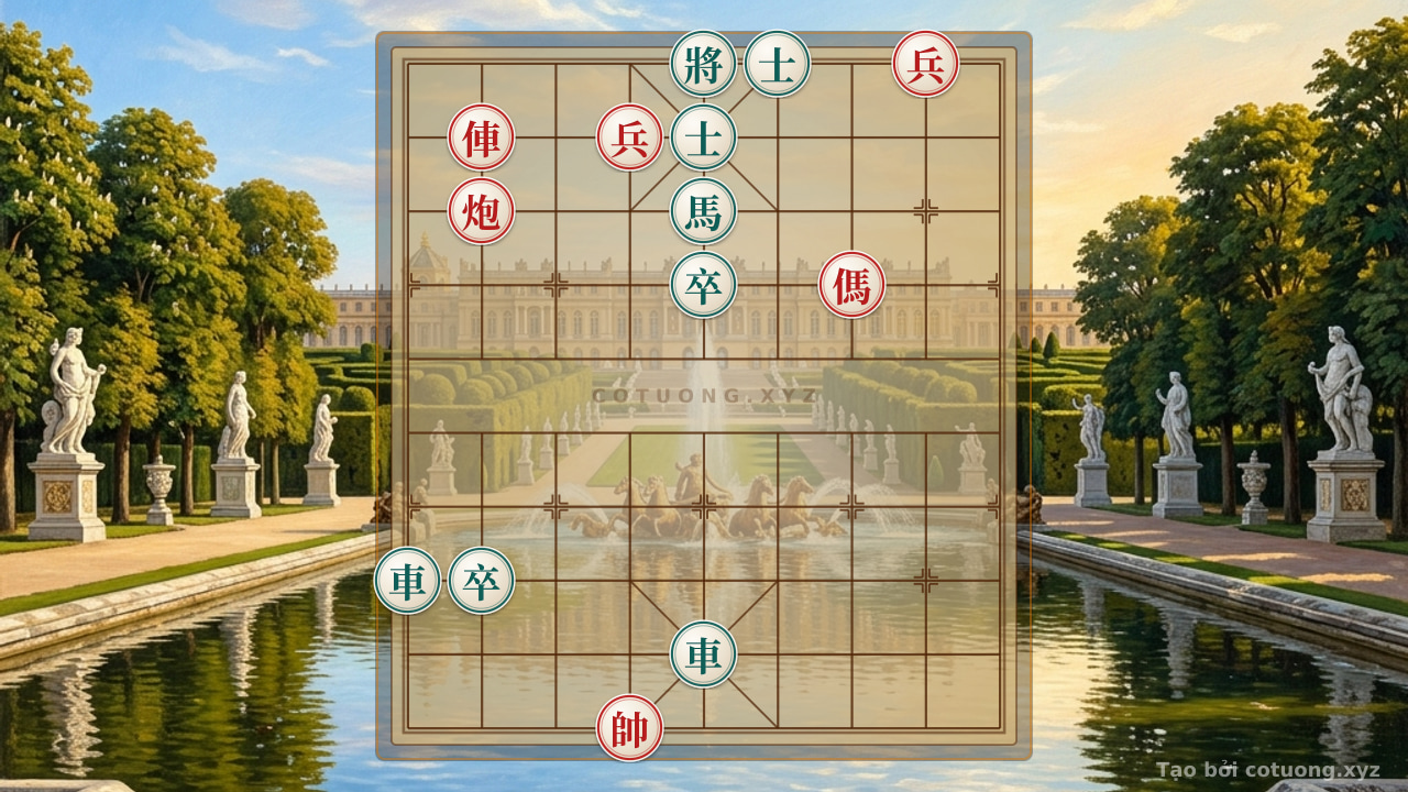 Thế cờ: Xiangqi: Red's Rook Checkmate! Rook Attacks Black General — Cờ Tướng Online