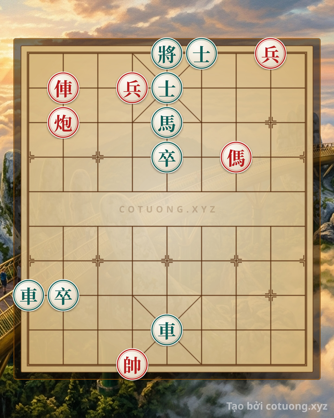 Challenge: Xiangqi: Red's Rook Checkmate! Rook Attacks Black General - Can you solve it?