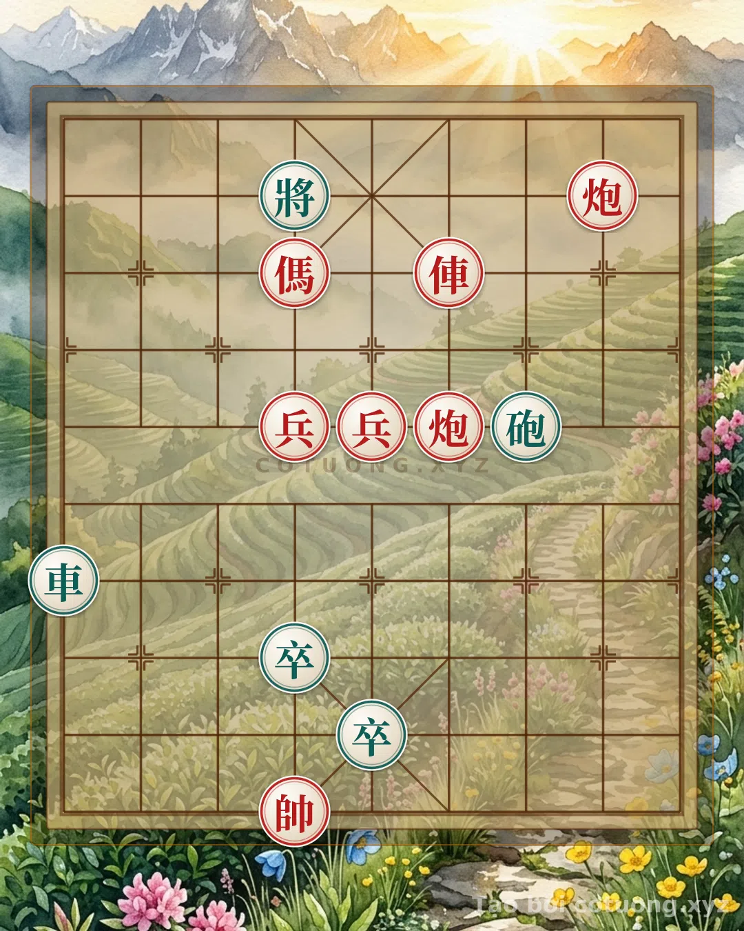 Thế cờ: Mysterious Xiangqi Board: 