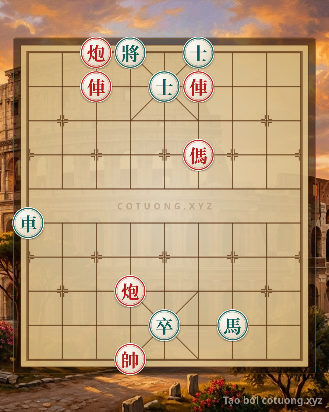 Challenge: Xiangqi: Red Cannon on 7th File, 10th Rank - Tactical Counterplay in the Position - Can you solve it?