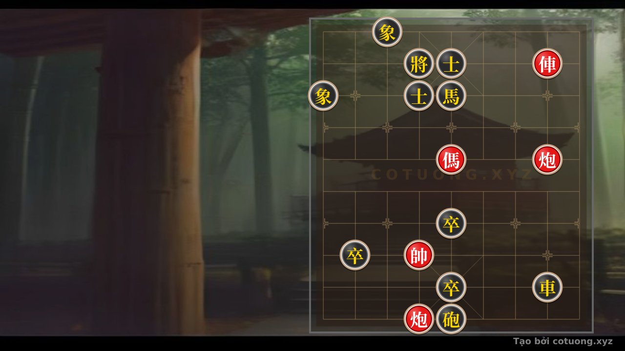Thế cờ: Checkmate: Double Horse Legs, Red Cannon Wins — Cờ Tướng Online
