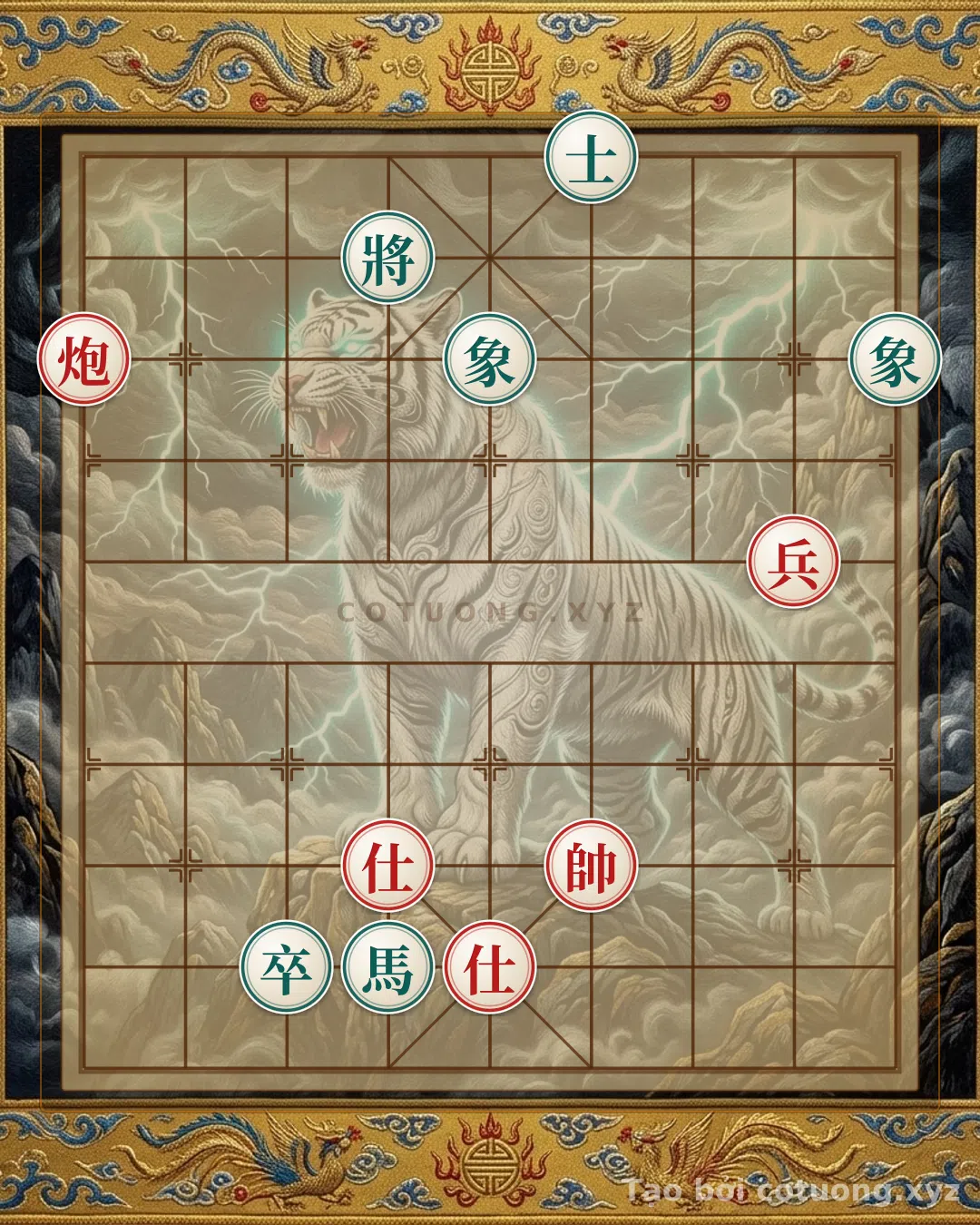 Thế cờ: The 'Cannon Solo Checkmate' Trick: A Simple Yet Sharp Xiangqi Position - Can You See the Decisive Move? — Cờ Tướng Online