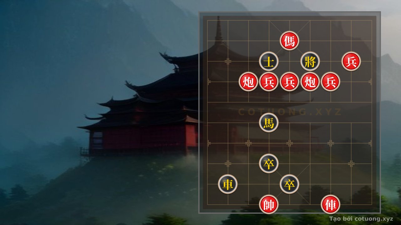 Thế cờ: Xiangqi Position: Red Attacks, Black Defends - Who Wins? — Cờ Tướng Online