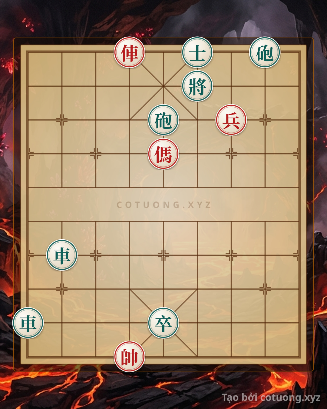 Thế cờ: Black's Unexpected Gambit: Black Rook Attacks Red General - Zing Online Xiangqi — Cờ Tướng Online
