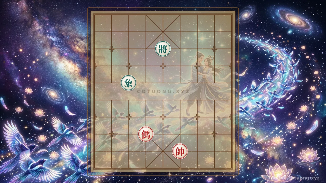 Thế cờ: Xiangqi: Red General's Tactical Checkmate with Double Horses — Cờ Tướng Online