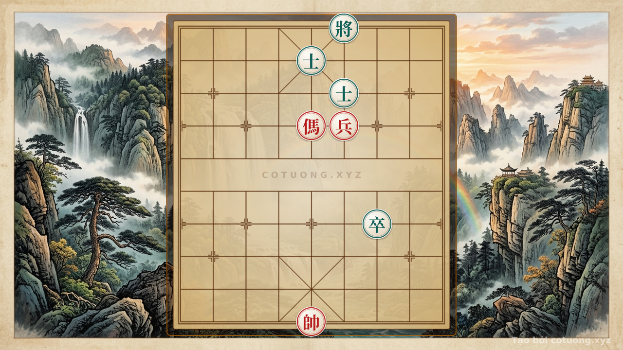 Thế cờ: Red General: The Strategy of Capturing the Black Advisor in the 'Killing Formation' — Cờ Tướng Online