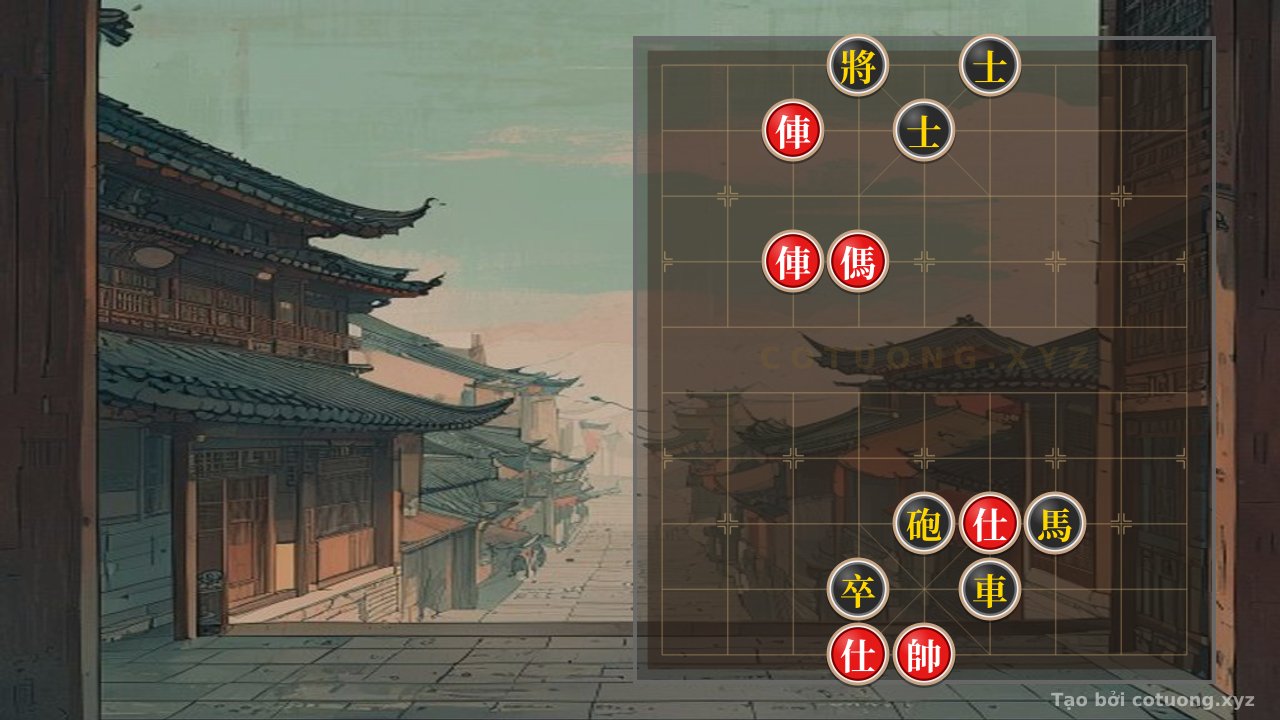 Thế cờ: Xiangqi: Red Chariot Wins in One Move, Black in Panic — Cờ Tướng Online
