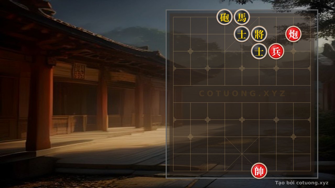 Thế cờ: Xiangqi Super Difficult: Red Cannon Exposed on Row 9 - Sacrifice Strategy — Cờ Tướng Online