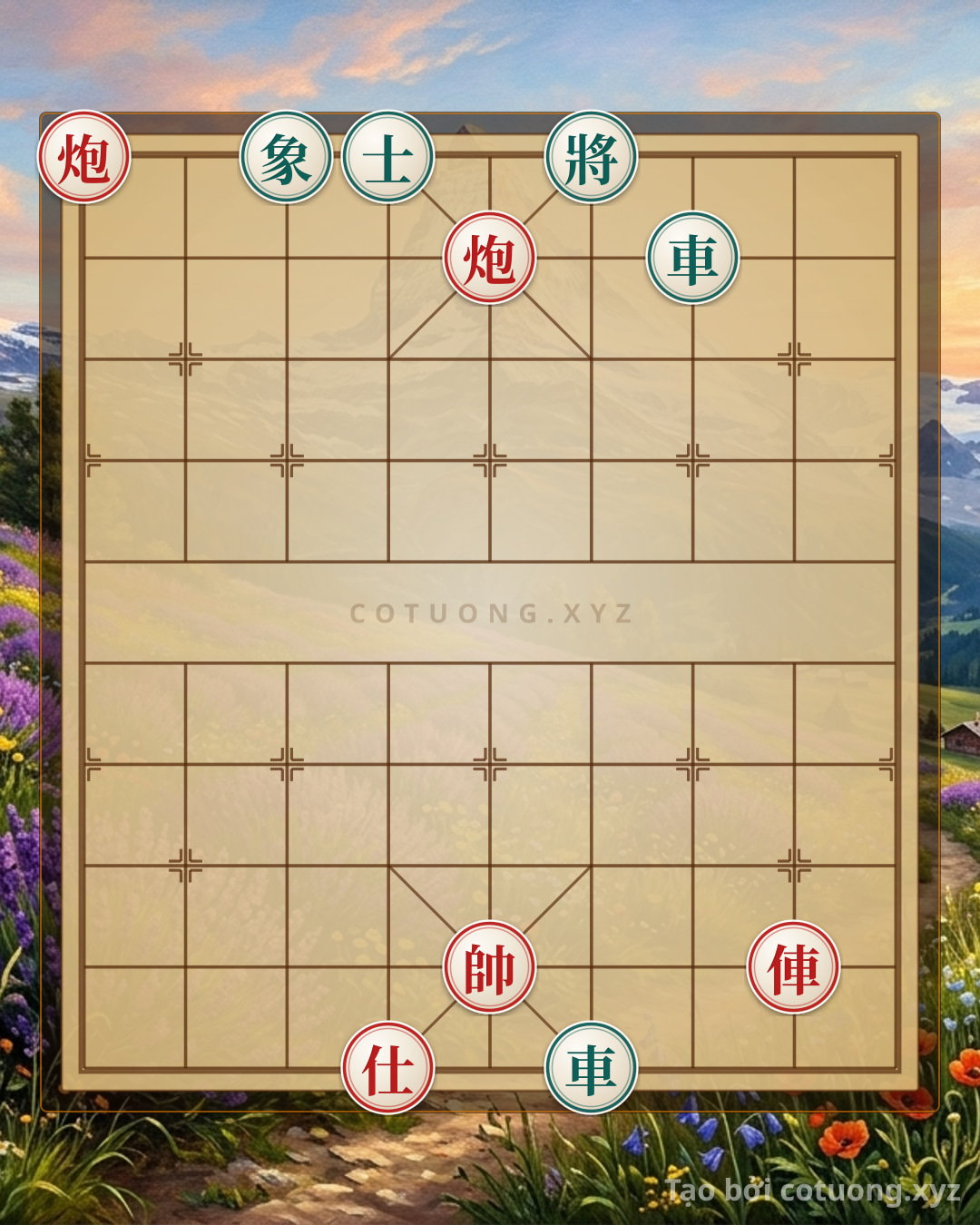 Challenge: Red Cannon at 9th File, 10th Rank: Trapped but Still Smiling - Can you solve it?