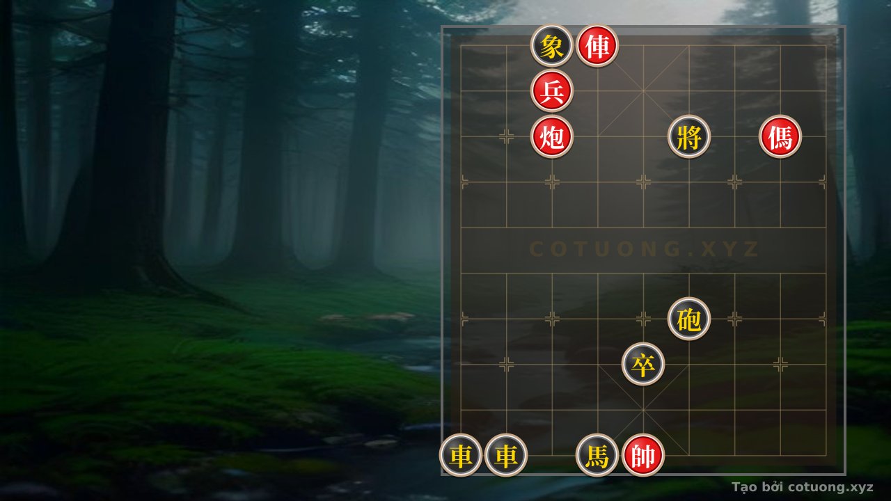 Thế cờ: Red General: The Rook's Lonely Stand on File 10, Cannon Under Siege – The Divine Trap is Set — Cờ Tướng Online