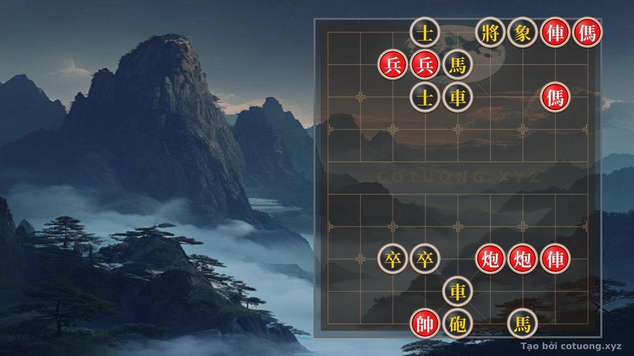 Thế cờ: Red General Chess: Strategy 'Chariot Charge' - Capturing Black on File 5, Rank 2 — Cờ Tướng Online