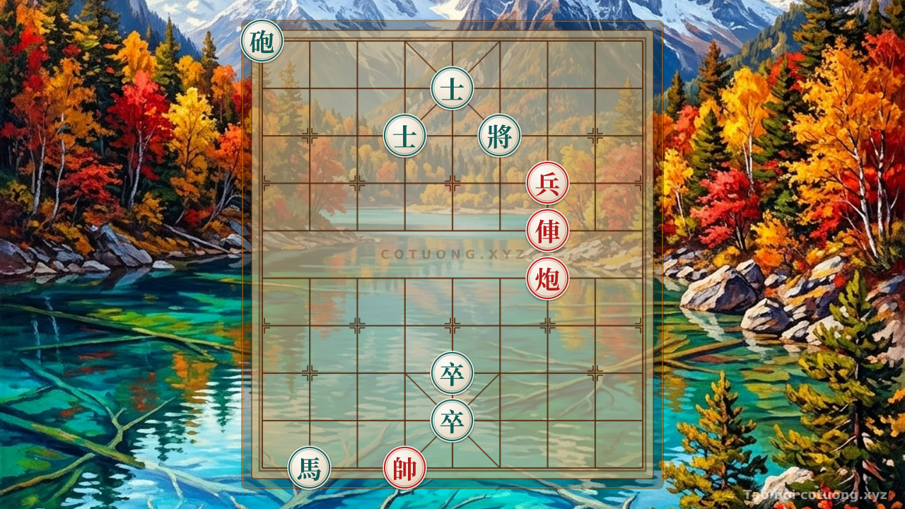Thế cờ: The '1 Rook - 2 Cannons' Trick in Xiangqi: The 'Cannon Blocking Rook' Strategy to Turn the Game — Cờ Tướng Online