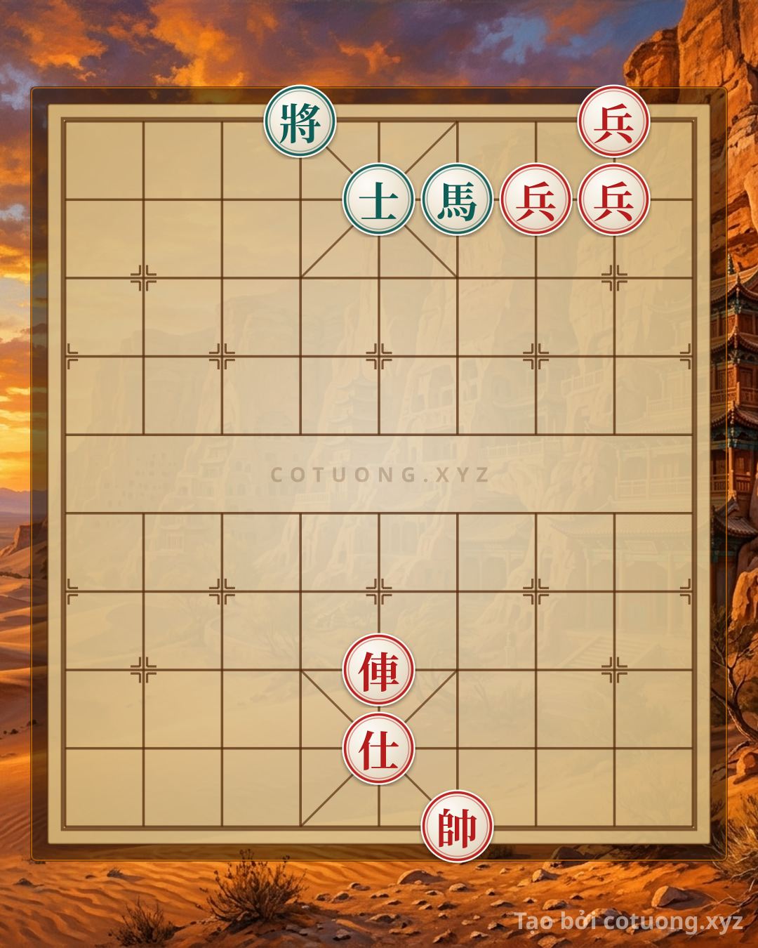 Challenge: Xiangqi: Red's Checkmate Strategy with Black's Double Horses - Can you solve it?