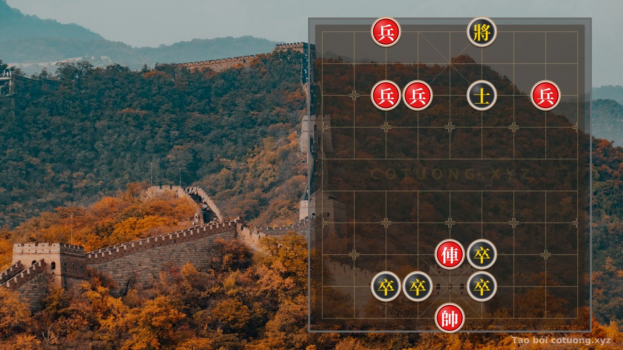 Thế cờ: Xiangqi Position: Red Rook at 5-3 Strikes Black General at 6-10 - Classic Checkmate Strategy — Cờ Tướng Online