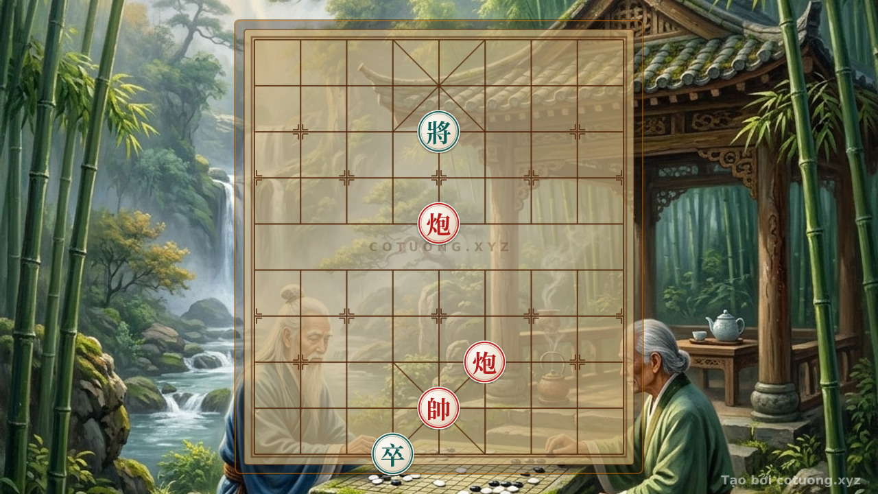 Thế cờ: The 'Red Cannon Empty' Strategy in the Isolated Black General Formation: Defensive and Counterattacking Tips — Cờ Tướng Online
