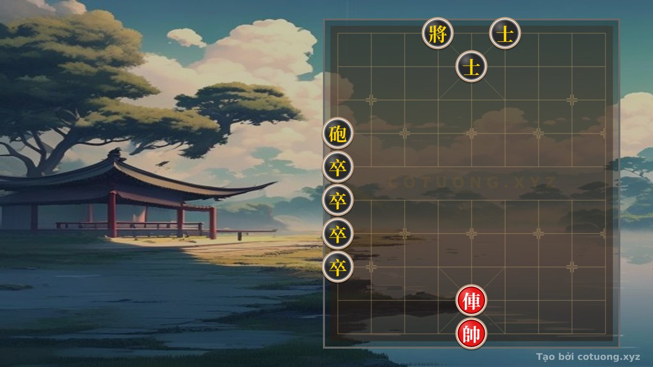 Thế cờ: The Mystery of Xiangqi: The Red Chariot's Lone Challenge to the Black Fortress — Cờ Tướng Online