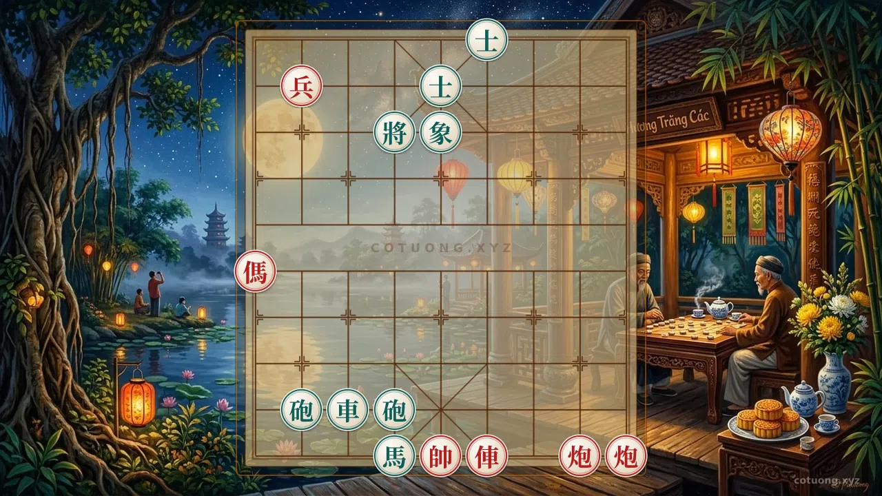 Challenge: Chariot and Cannon Siege: Knight and Pawn Seal the Palace - Can you solve it?