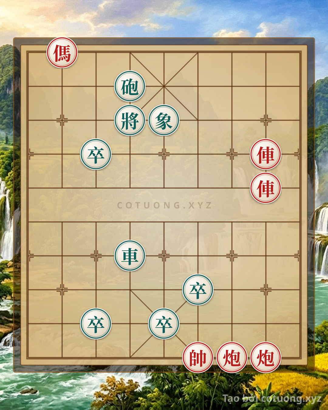 Challenge: Red General's Assault: The 'Red Horse on 8th Rank' Strategy Wins in 3 Moves - Can you solve it?