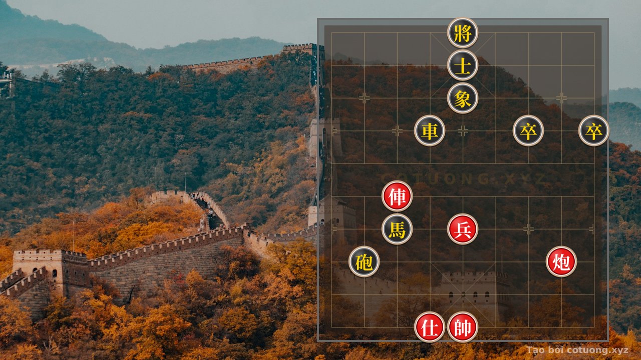 Thế cờ: Xiangqi: Analysis of Black's Formation on File 5, Rank 10 - Strategic Moves to Control Key Positions — Cờ Tướng Online