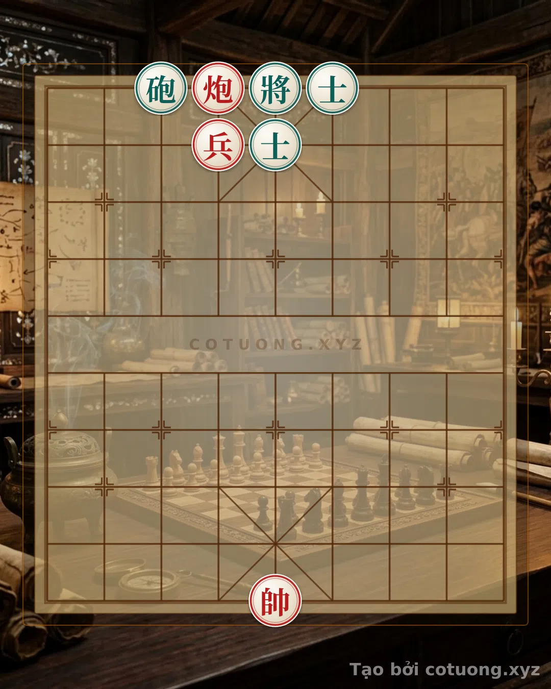 Thế cờ: Hidden Chess Strategy: Black Defends, Red Attacks - Who Will Turn the Tide? — Cờ Tướng Online