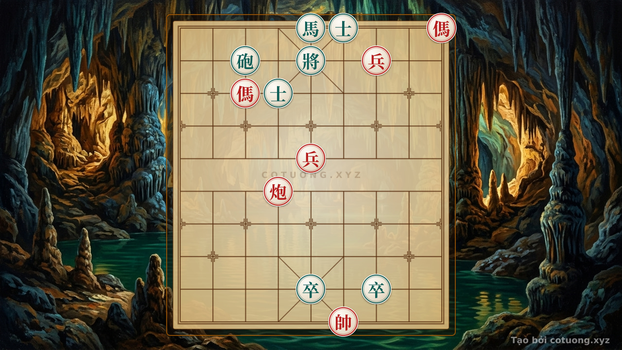 Thế cờ: Xiangqi: Red's Strategy in the Double Horse Face-to-Face Formation — Cờ Tướng Online
