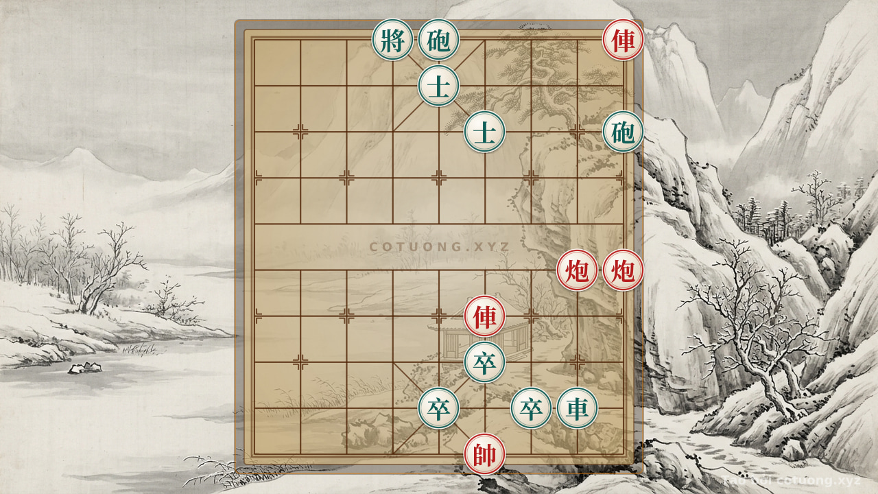 Thế cờ: Red General's Victory: The Rook's Straight Thrust on the Fourth Rank — Cờ Tướng Online