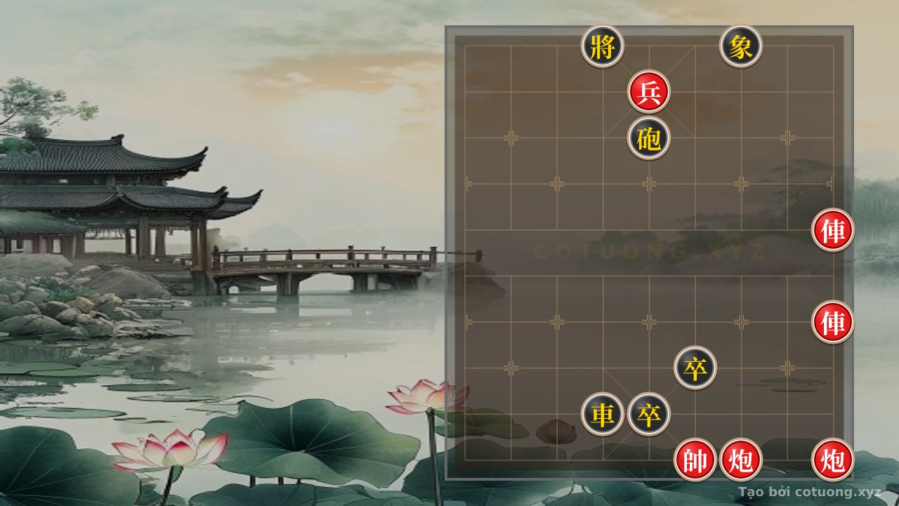 Thế cờ: Playing Xiangqi against AI: Red's Tactical Strike in the Double Cannon Formation — Cờ Tướng Online