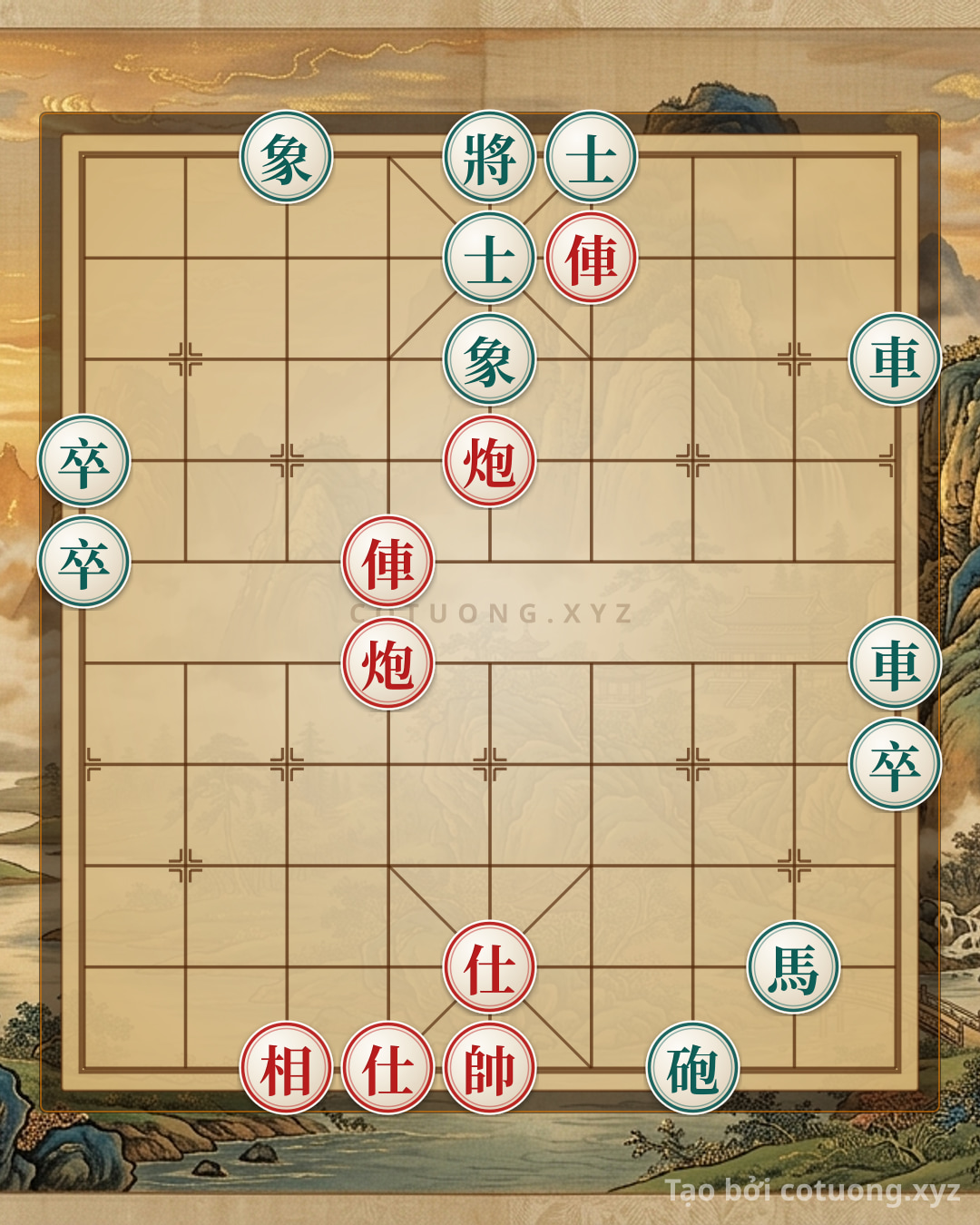 Challenge: Decoding the Xiangqi Position: 2Rooks 2Cannons 2Bishops 2Elephants vs. 2Rooks Cannon Horse 3Pawns 2Bishops 2Elephants - Extremely Deep and Elegant - Can you solve it?