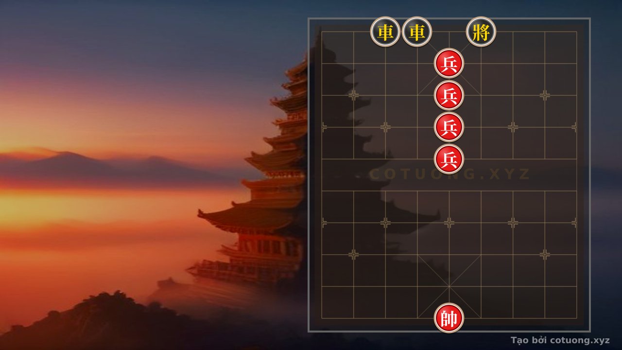 Thế cờ: Red General and Black Chariot: The Battle of 'Sát Lợi' on the 10th Rank — Cờ Tướng Online