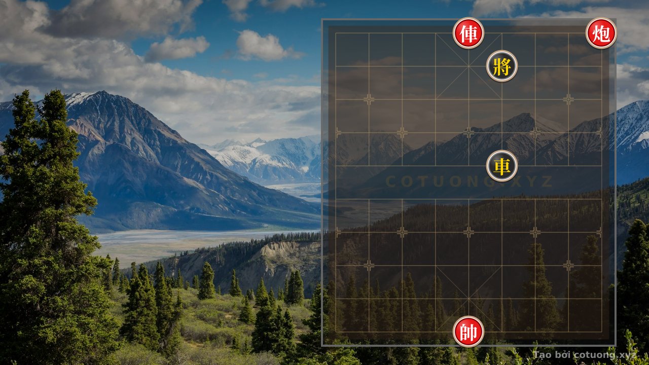 Thế cờ: Red Rook on File 5, Rank 10: Cannon and Rook Checkmate - General's Battle — Cờ Tướng Online
