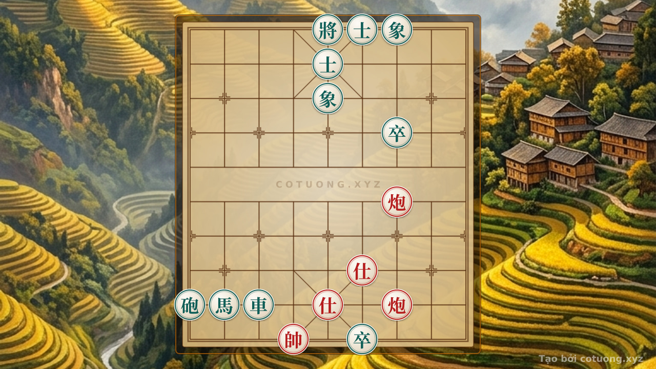 Thế cờ: Xiangqi Showdown: Red's Bold Moves, Black's Counterattacks — Cờ Tướng Online