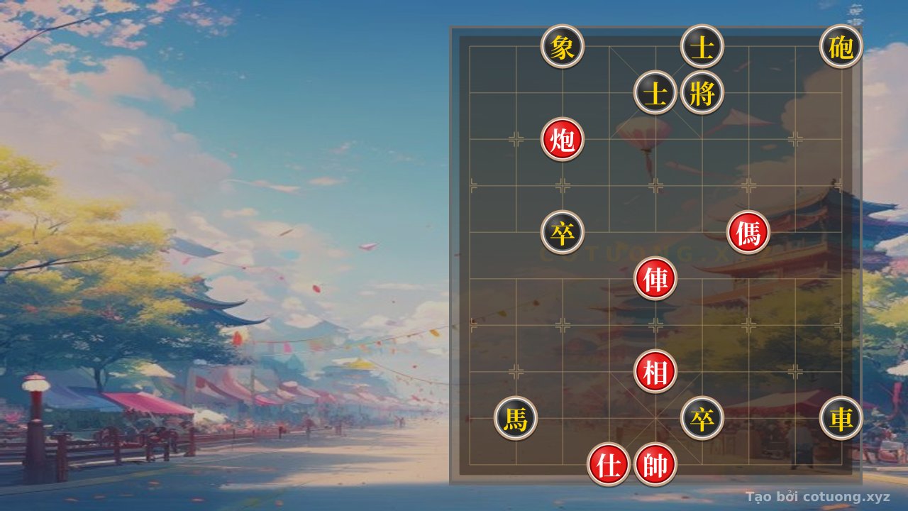 Thế cờ: Xiangqi Trap: Red Cannon Counterattack, Black Horse Waits for a Lateral Checkmate — Cờ Tướng Online