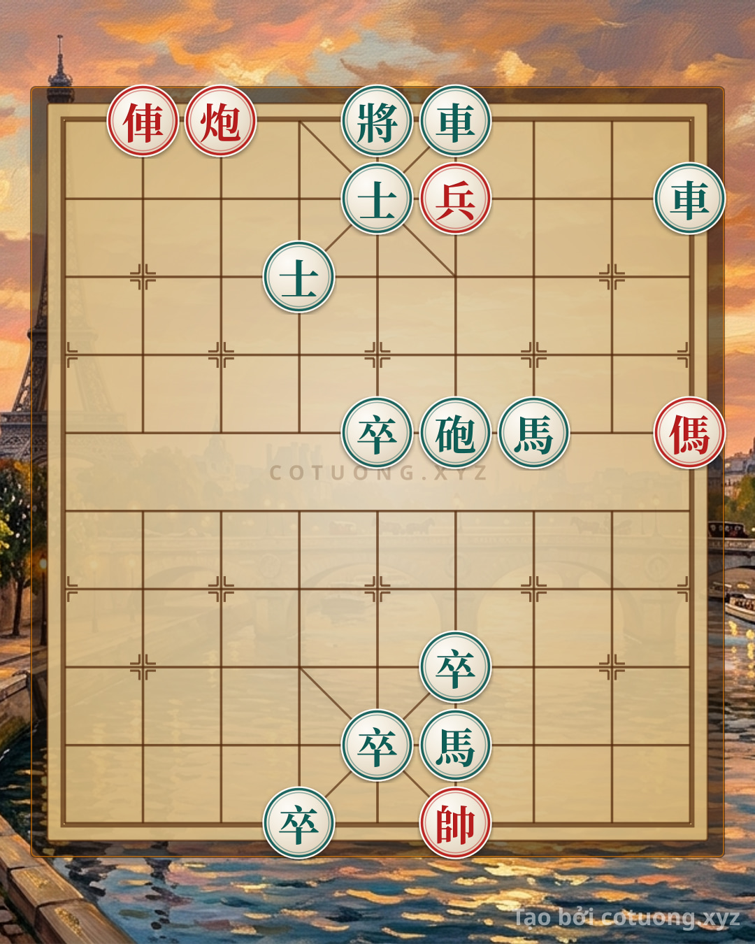 Challenge: Cờ Tướng Tam Quốc: Xe Đỏ Lộ 8 Hàng 10 - Chiến Thuật Đánh Giành Chỗ Đứng - Can you solve it?