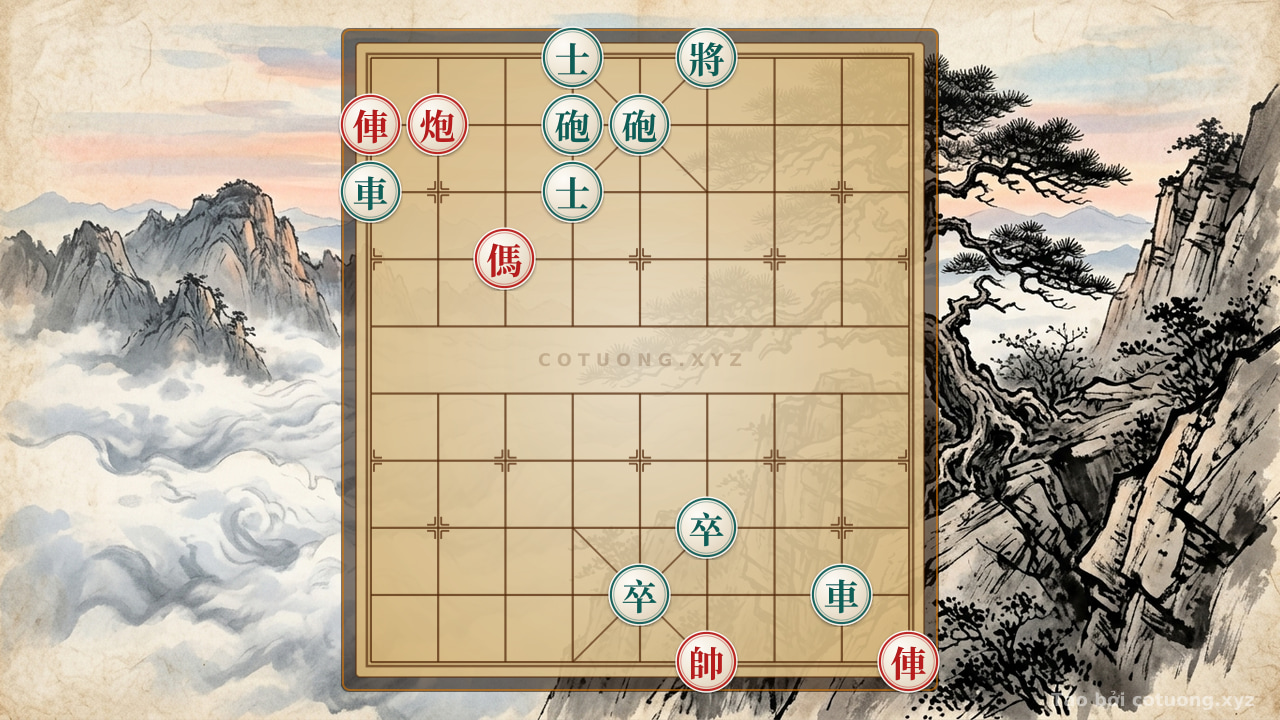 Thế cờ: Red Trap: Red Chariot at 9th File 9th Rank is Setting a Net for the Black General — Cờ Tướng Online