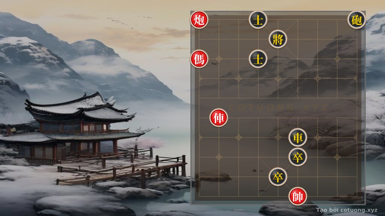 Thế cờ: The 'Red Cannon on File 9' Trap in the 'Double Horse Interlocking' Formation - Defensive Tips for the Black Player — Cờ Tướng Online