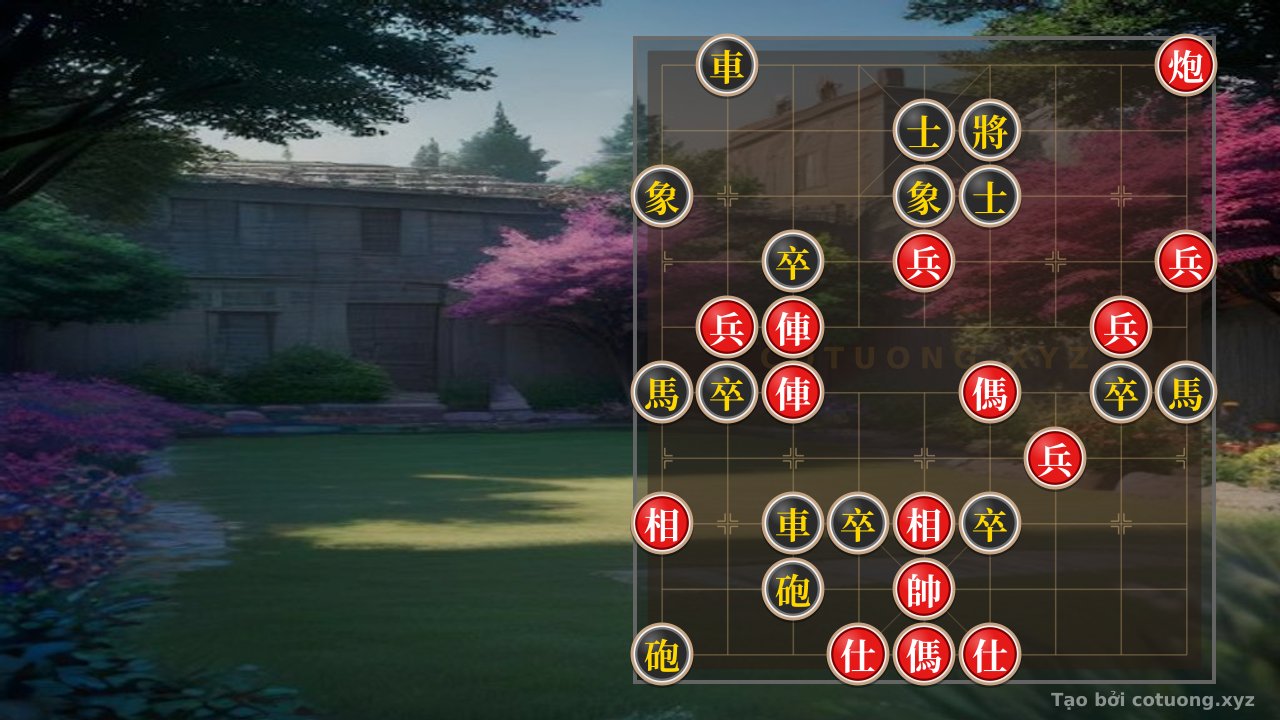 Thế cờ: Decoding the Position: 2Rooks, 2Cannons, 2Horses, 5Pawns, 2Advisors, 2Bishops vs. 2Rooks, 2Cannons, 2Horses, 5Pawns, 2Advisors, 2Bishops - Intellectual Challenge — Cờ Tướng Online