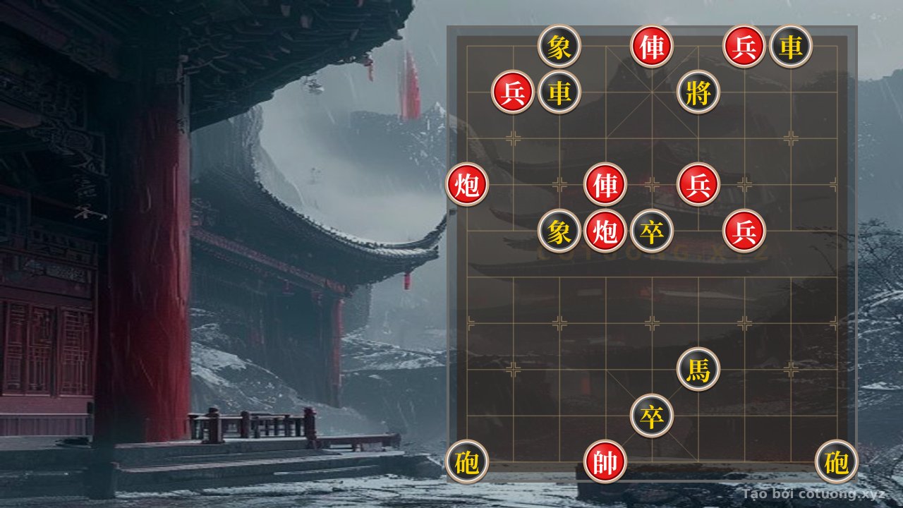 Thế cờ: Checkmate Scenario: The Double Rook Attack on the Red General — Cờ Tướng Online