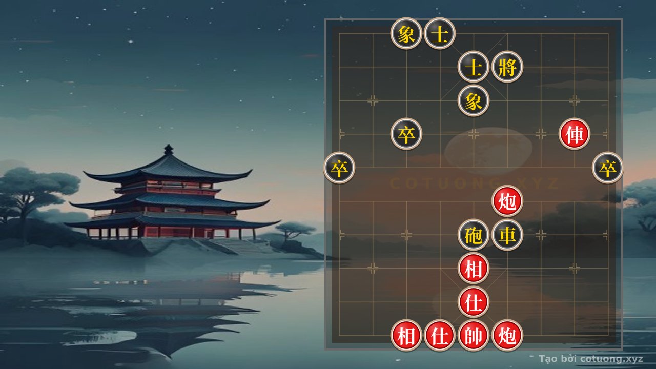 Thế cờ: Quick Checkmate Trick: Red Chariot and Double Cannons Crush Black's Fortress in Three Moves — Cờ Tướng Online