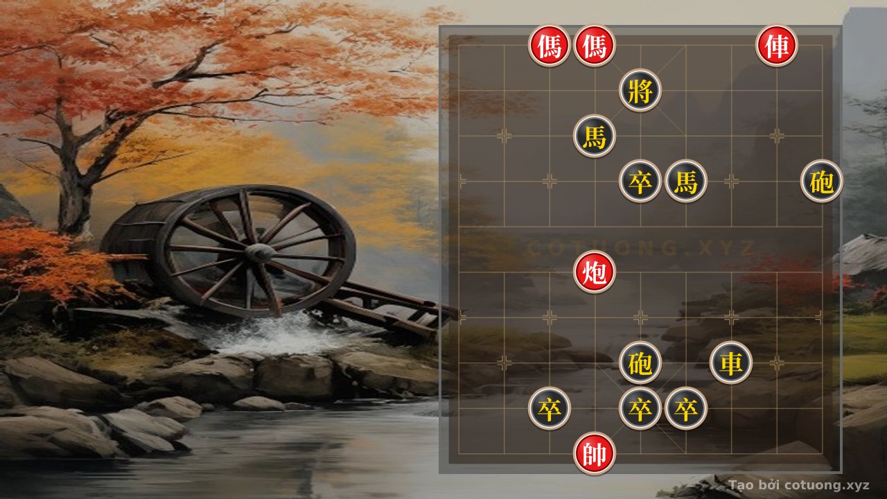 Thế cờ: Xiangqi Online: Black Under Siege, Red Can Break It How? — Cờ Tướng Online