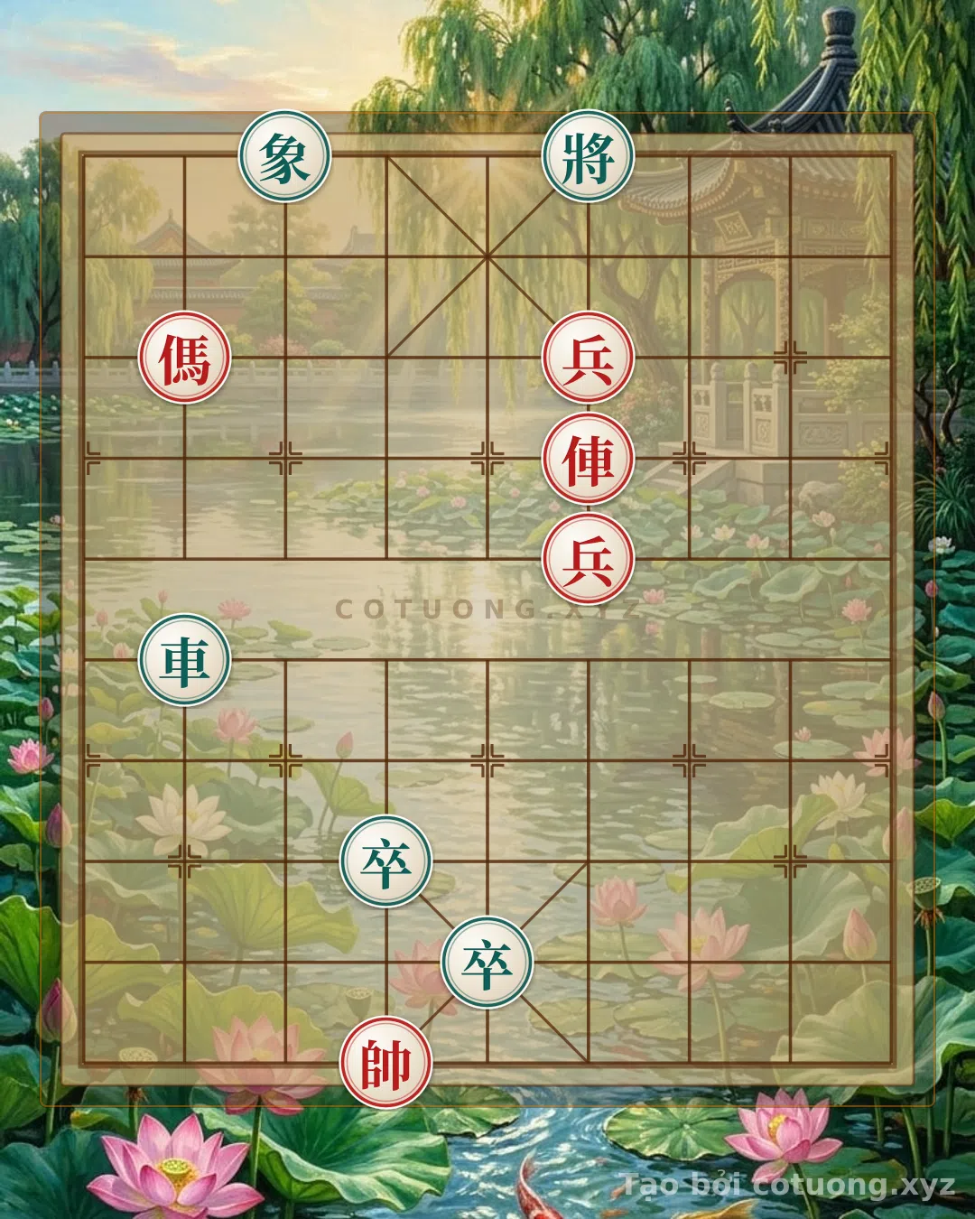 Thế cờ: Black Rook's Escape: Double Horse Leg Strategy in Xiangqi — Cờ Tướng Online