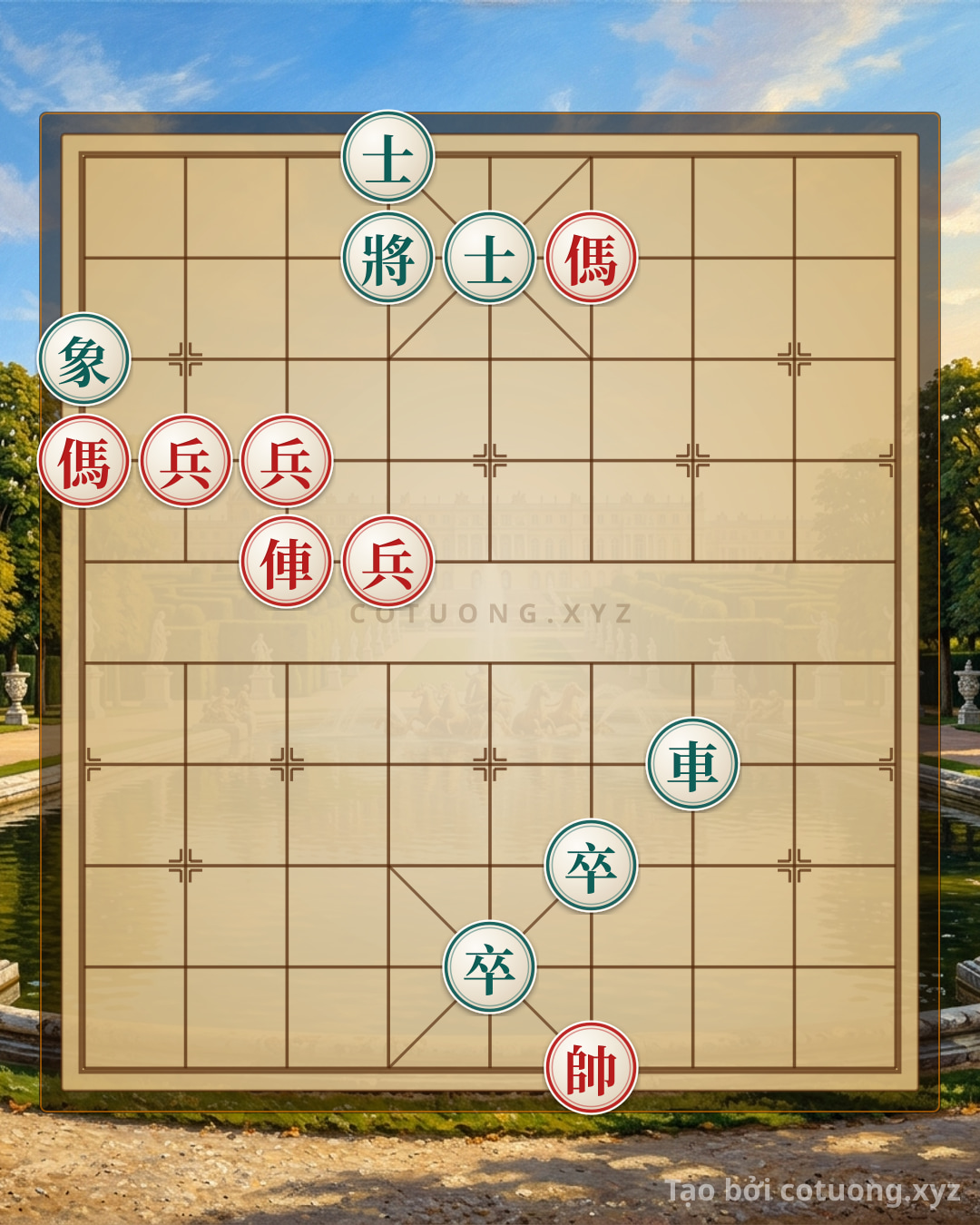 Challenge: Xiangqi: Double Horse Face-to-Face Battle - Decisive Breakthrough Tactics - Can you solve it?