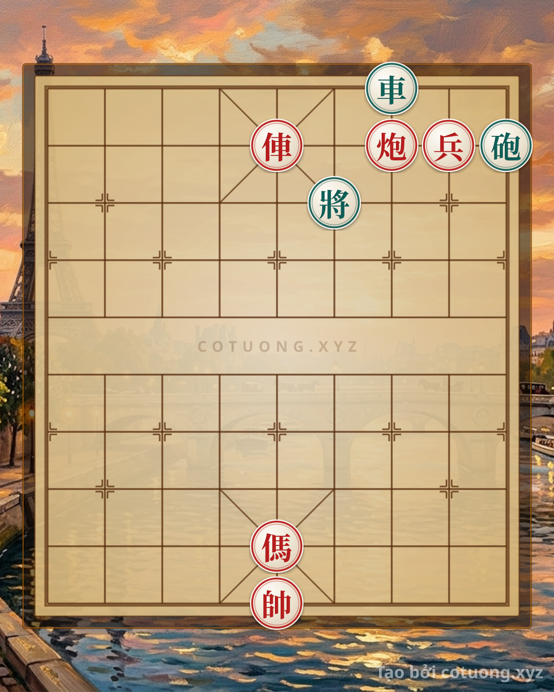 Challenge: Tam tài xa pháo mã tuyệt sát - Can you solve it?